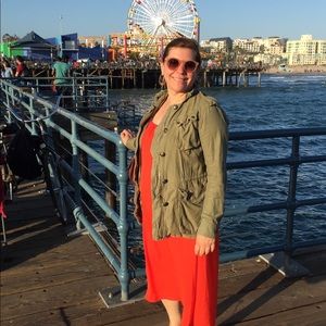 Free People Olive Green Field Jacket